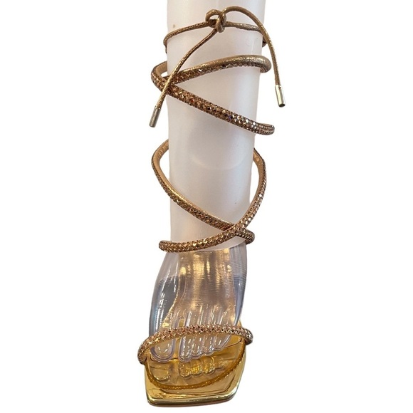 NWT Steve Madden sz 6 Uplift gold metallic heels - Picture 7 of 16